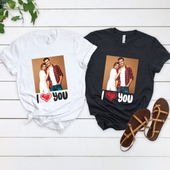 Set Tricouri Personalizate I Love You cu poza ta model2