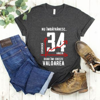 Tricou Nu îmbătrânesc doar îmi crește valoarea – 34 ani