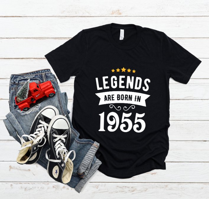 Tricou Personalizat Legends Are Born In 1955