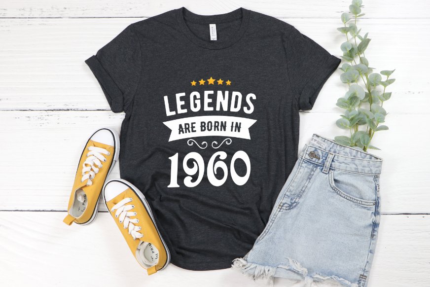 Tricou Personalizat Legends Are Born In 1960