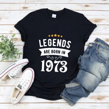 Tricou Personalizat Legends are born in 1973