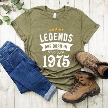 Tricou Personalizat Legends are born in 1975