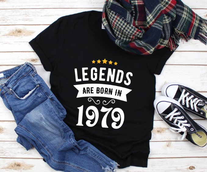 Tricou Personalizat Legends Are Born In 1979