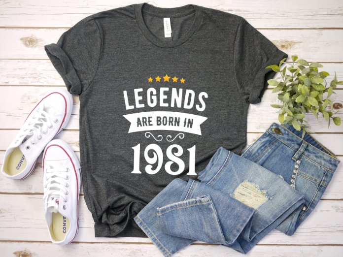 Tricou Personalizat Legends Are Born In 1981