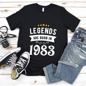 Tricou Personalizat Legends are born in 1983