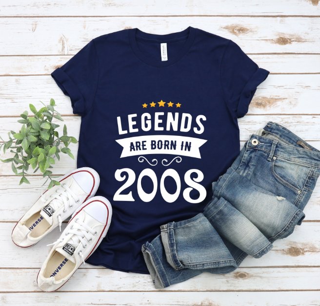 Tricou Personalizat Legends Are Born In 2008