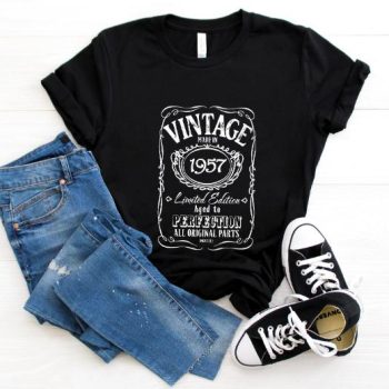 Tricou Personalizat Vintage Made In 1957 Aged to Perfection