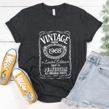 Tricou Personalizat Vintage Made In 1968 Aged to Perfection