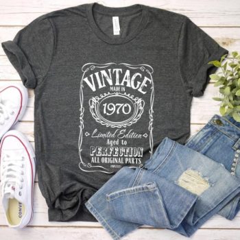 Tricou Personalizat Vintage Made In 1970 Aged to Perfection
