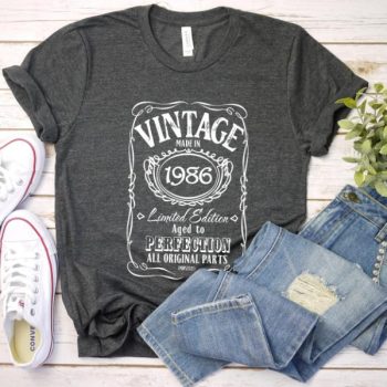 Tricou Personalizat Vintage Made In 1986 Aged to Perfection