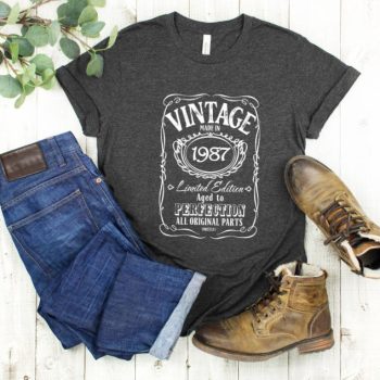 Tricou Personalizat Vintage Made In 1987 Aged to Perfection