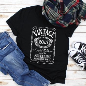 Tricou Personalizat Vintage Made In 2015 Aged to Perfection