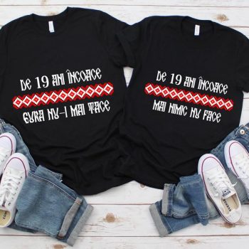 Tricouri Cuplu Personalizate - Aniversare Casatorie De 19 Ani Incoace