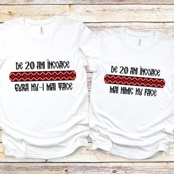 Tricouri Cuplu Personalizate - Aniversare Casatorie De 20 Ani Incoace