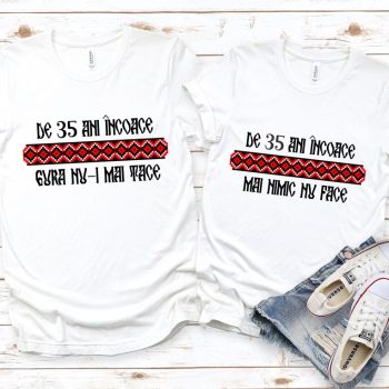 Tricouri Cuplu Personalizate - Aniversare Casatorie De 35 Ani Incoace